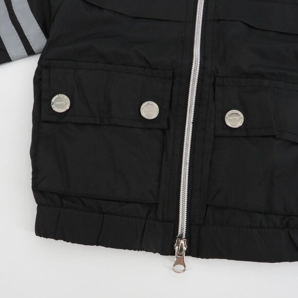 Urban Republic Baby Girls Black Silver Hooded Jacket With Reflective Stripes $68 - Picture 2 of 3